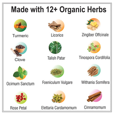 Immuno Organic Ayurvedic Tea - Boosts Immunity, Fights Infections & Promotes Wellness - Deep Ayurveda India