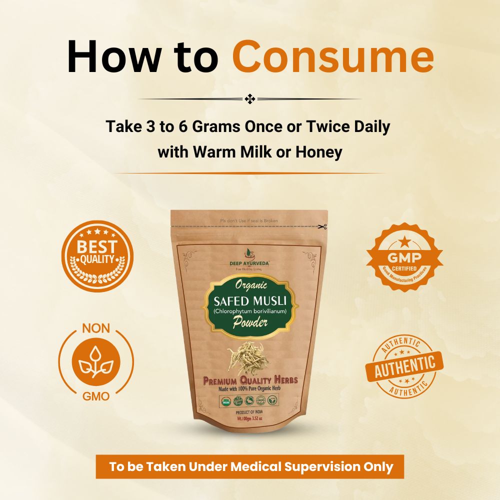 how to consume Safed Musli Powder