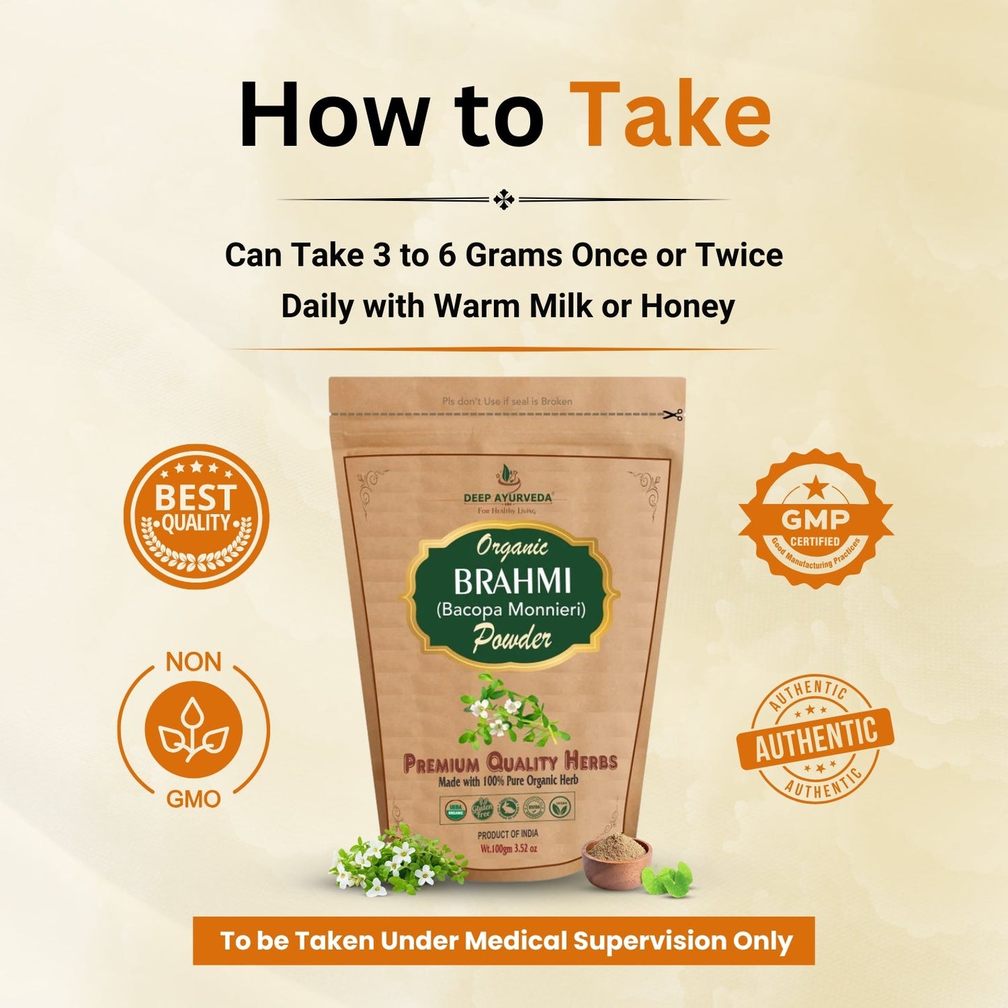 how to take brahmi powder