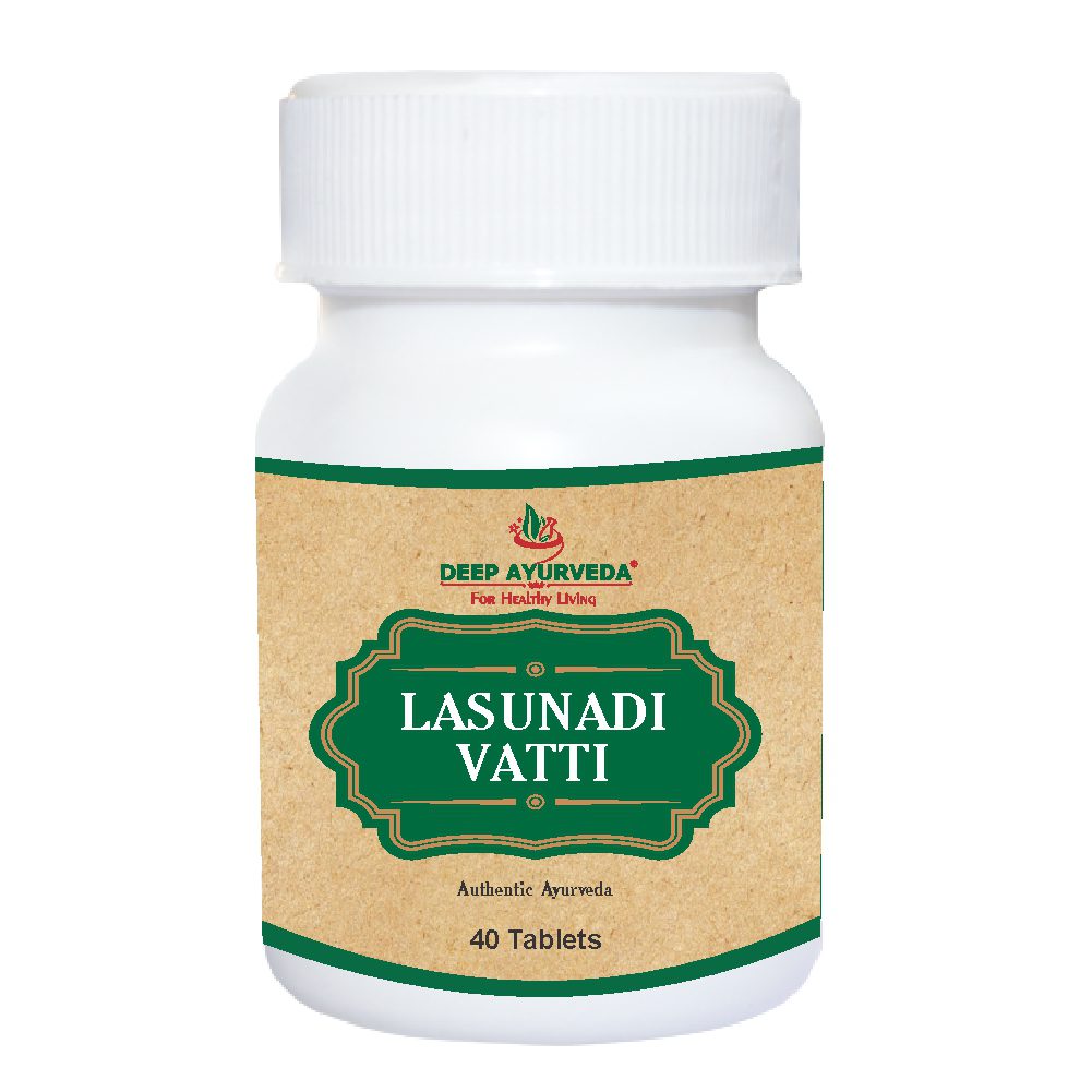 Lasunadi Vati - Supports Digestive Health, Relieves Gas & Enhances Appetite - Deep Ayurveda India