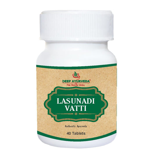 Lasunadi Vati - Supports Digestive Health, Relieves Gas & Enhances Appetite - Deep Ayurveda India
