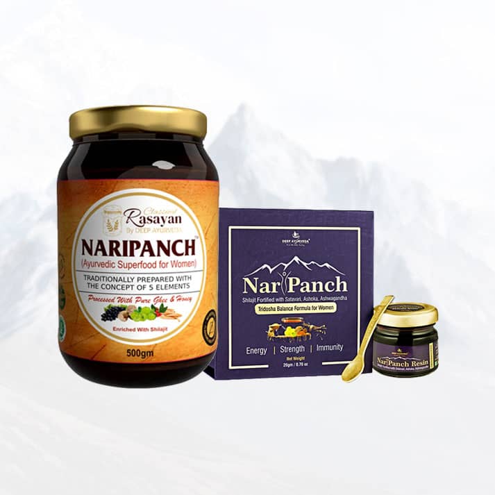 Naripanch Prash & Naripanch Shilajit Combo - Deep Ayurveda India