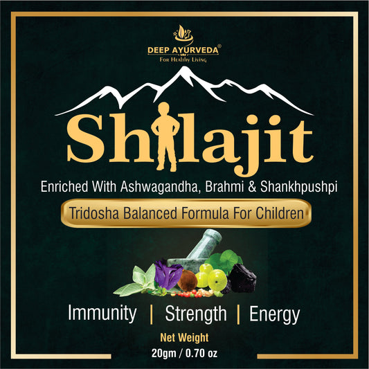 Shilajit Resin for Children - Enhances Strength, Immunity & Cognitive Development - Deep Ayurveda India