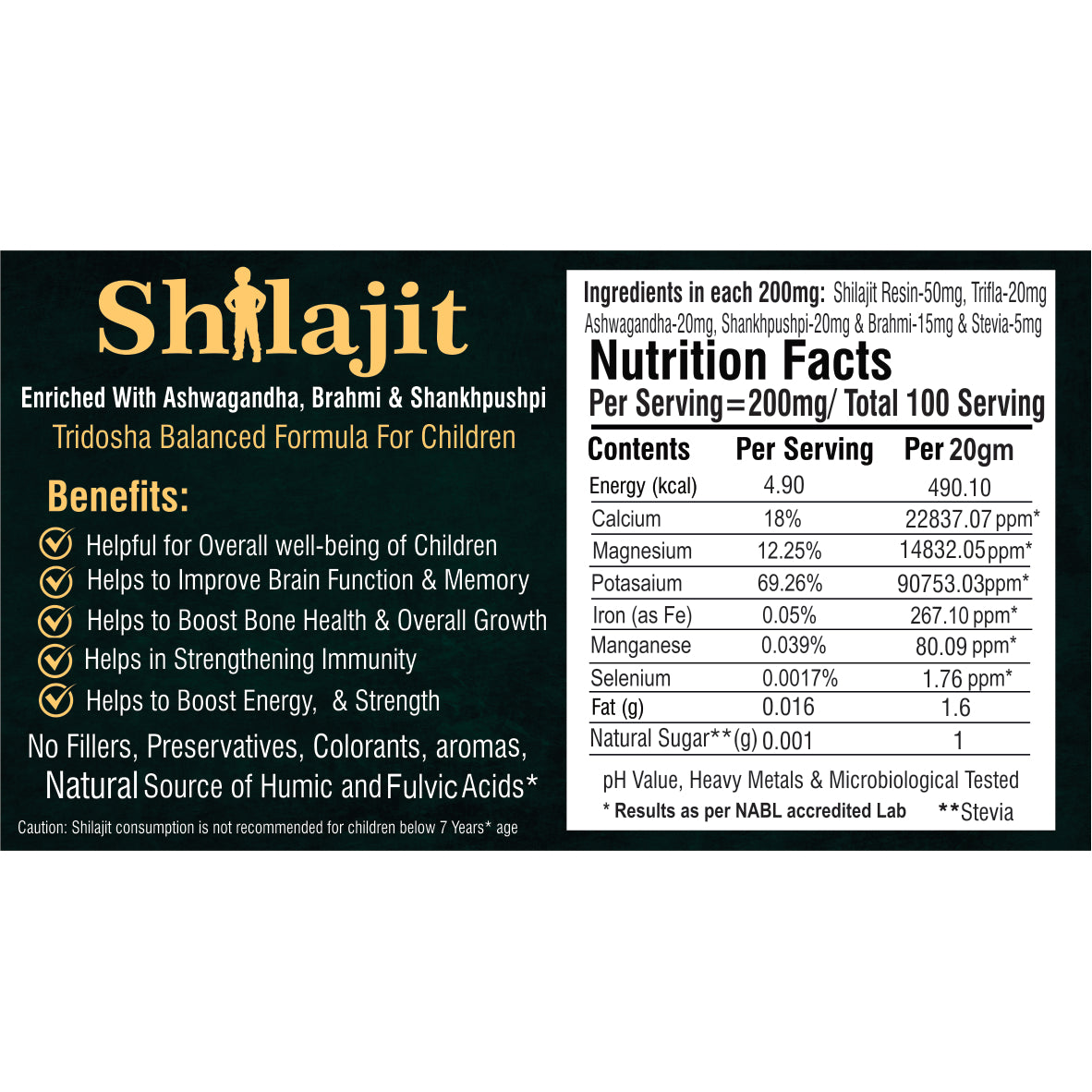 Shilajit Resin for Children - Enhances Strength, Immunity & Cognitive Development - Deep Ayurveda India